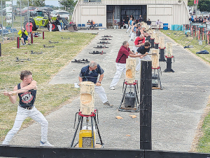 The woodchopping was a popular attraction returning to the Canterbury A&amp;P Show despite the uncertainty earlier in the year.