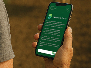 DairyNZ has its own AI-driven assistant DAiSY. This image is AI generated.