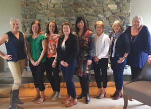 Some of the mentors and programme managers , from left: Katherine Jacobs, Nicky Grandorge, Priscila Muir, Tracy Taylor, Natalie Christensen, Jane Hunter, Kate Radburnd, Fiona Fenwick.