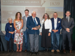 Past and present: From left, Glenis Muir, Annie O’Callaghan, Ryan O’Callaghan, Winston Matthews, Rachelle O’Callaghan, Dennis O’Callaghan and Minister for the South Island James Meager. Photo Credit: Natasha Chadwick.