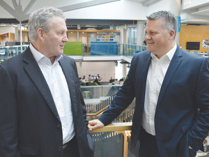 New Fonterra chairman John Monaghan (left) and chief executive Miles Hurrell.