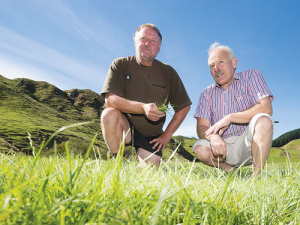 Pukepoto Farm Trust farm manager Terry Head and trustee Weo Maag. Photo by John Cowpland / alphapix.