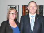 National's new agriculture spokeswoman Barbara Kuriger with former Prime Minister John Key.