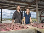 Northland kumara growers James and Krista Franklin says support from Rural Support Trust made an incredible difference in their recovery from Cyclone Gabrielle.