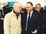 Prime Minister John Key (right) with Irish Ambassador Noel White at the National Fieldays this year.
