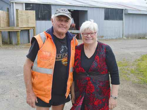 Jean and David Mansfield on their Waihi farm.