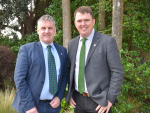 Federated Farmers&#039; new national president Wayne Langford (right) with new vice president Colin Hurst.