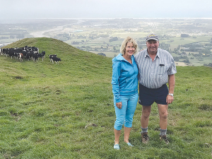 Max and Debbie Lutz on their Otaki farm.