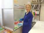  Rebecca Phillips uses sterile techniques in the laboratory to quantify chemical and biological production of N2O and N2.