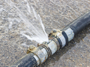 Water loss due to accidents are common on farm.