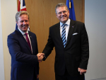 Trade Minister Todd McClay and EU Trade Commissioner Maros Sefcovic.