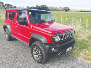 The five-door Suzuki Jimny takes on a more oblong profile.