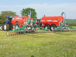 Abbey Agri Pro trailing shoe spreaders will be part of the display at Fieldays.