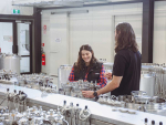 The new Research Winemaker at BRI, Francesca Cavasin, along with Matheo Boison, who is doing BRI’s commercial viticulture trials.