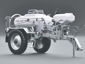 Tow and Fert Multi 4000 delivers liquid fertiliser to pasture.