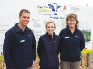 From left: Kyle Gardyne, Emma Bell and Charlotte Westwood, PGG Wrightson Seeds.