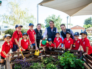 A preschool veggie garden backed by Fonterra Australia.