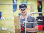 Justin Ruygrok competing in the Farmlet challenge at Helensville.