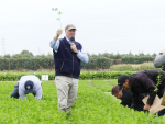 Lincoln University professor of plant science Derrick Moot discusses lucerne management during the official opening and open day at Seed Force’s Henley R&amp;D centre near Lincoln. Photo: Rural News Group.