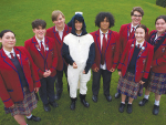 From left to right: Emmeline Taimalie, Josh Forrester, Lachie MacArthur, Te Kahui Mariu-Boreham, Lewis Chinula, Mitchell Stewart, Hayley Anderson, Kahlia Pulham.