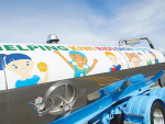 Fonterra tanker in new colours.