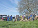 Jayson and Stacey Thompson, along with farm owners Andy and Sarah Storey, and their farm team.