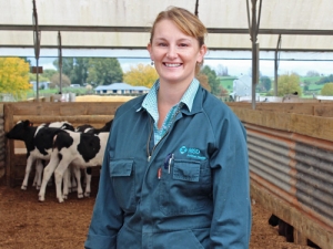 Jo Holter says colostrum is produced in the first 24 hours and is vital for helping protect calves from pathogens in their first days of life.