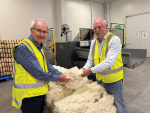 John McWhirter, Wools of NZ chief executive (left) and Keraplast chief executive Howard Moore have stitched a new superpremium wool contract.