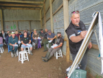 DairyNZ consulting officer Gray Baagley explains the benefits of OAD milking to farmers.