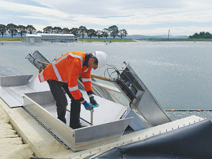 A storage pond is filled for the North Otago Irrigation Company’s Stage Two expansion.