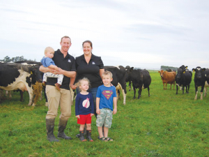 Christopher and Siobhan O’Malley with children, Finnian, 5, Aisling, 3, and 10-month old Ruairi on their farm.