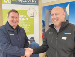 Agrecovery’s Tony Wilson and Seales Winslow’s Grant Jackson celebrate the deal.