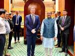 Mark Patterson with Indian Parliament Speaker Om Birla. Photo: Facebook