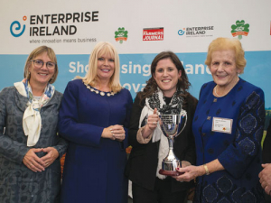 Ireland’s farming technology resurgent: (from left) Julie Sinnamon, chief executive Enterprise Ireland; Minister for Jobs, Enterprise and Innovation, Mary Mitchell O’Connor TD; Clodagh Cavanagh, managing director Abbey Machinery, winner of the Anna May McHugh Female Leadership Award; Anna May McHugh, managing director National Ploughing Championships.
