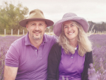 Jan and Stuart Abernethy at their Lavender Abbey farm in the Wairarapa, which has bloomed into an award-winning business.