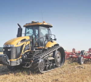 Farm crawler repowered and better shod
