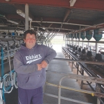 Mark Hexter in his milking shed.