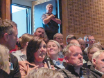 Former Fonterra director Leonie Guiney at the Federated Farmers meeting in Christchurch.