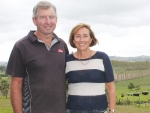 Auckland region Ballance Environmental Farm Award winners Richard and Dianne Kidd on their Helensville farm.