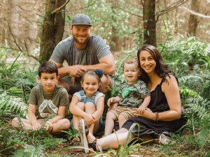 Lyndon and Jade McNab and their three children. Photo supplied