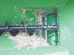 The Cross machine uses an auger in the bottom of the hopper to push the beet laterally into a rotor on the side of the machine where it is chopped.