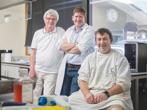 The DRL team (from left): Emeritus Professor Frank Griffin, director; Dr Rory O’Brien, senior researcher; and Simon Liggett, technical manager. Copyright Graham Warman.