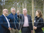 From left Massey University’s Head of the School of Agriculture and Environment Professor Peter Kemp, Fruitcraft general manager Steve Potbury, New Zealand Apples &amp; Pears capability manager Erin Simpson, New Zealand Apples &amp; Pears chief executive Allan Pollard and Bachelor of AgriScience student Georgia O’Brien.