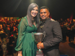 Ahuwhenua Young Moari Farmer Ben Purua and partner Nikki at the awards.. Photo- Alphapix