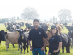 Dairy Industry Awards Share Farmer of the Year 2021 for Canterbury/North Otago, Dinuka, left, and Nadeeka Gamage.