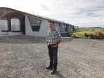 Kokoamo dairy farmer Matt Ross outside his second dairy shed added in 2012.