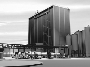 An artists’s impression of the new olam food ingredients (ofi) plant being built at Tokoroa.