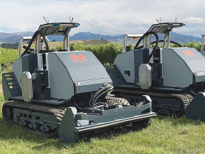 The autonomous tractor will be able to perform several orchard tasks, including canopy spraying, mulching, mowing, trimming and leaf defoliation.