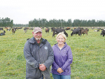 Parkhill Dairy Farm owner Andrea Barry with farm manager Craig Pennell.
