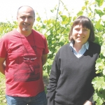 Elman Bahar with Carmo Vasconcelos in EIT’s vineyard.